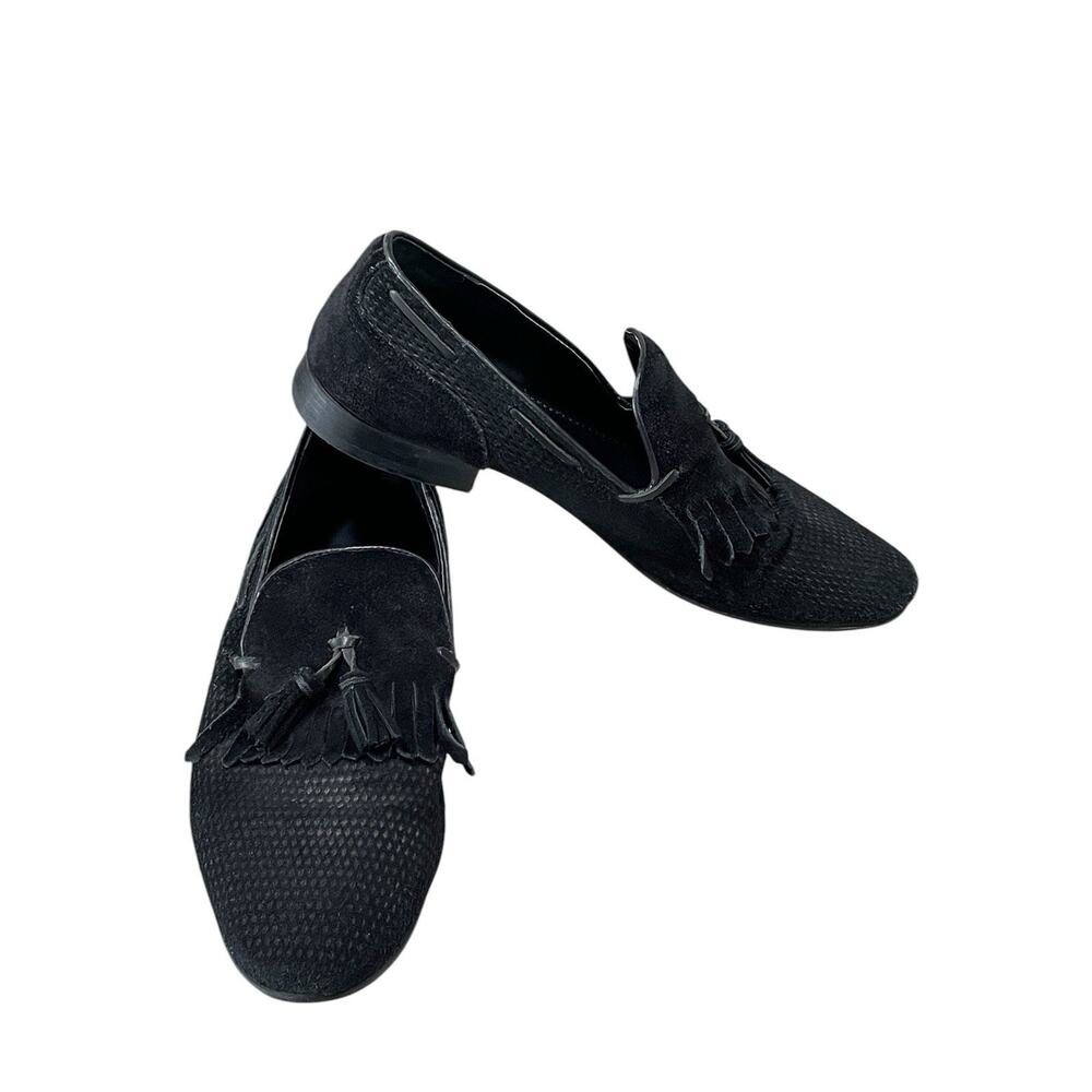 Zara Man Men’s 11 Black Suede Leather Dress Shoes Formal Loafers Made In Romania